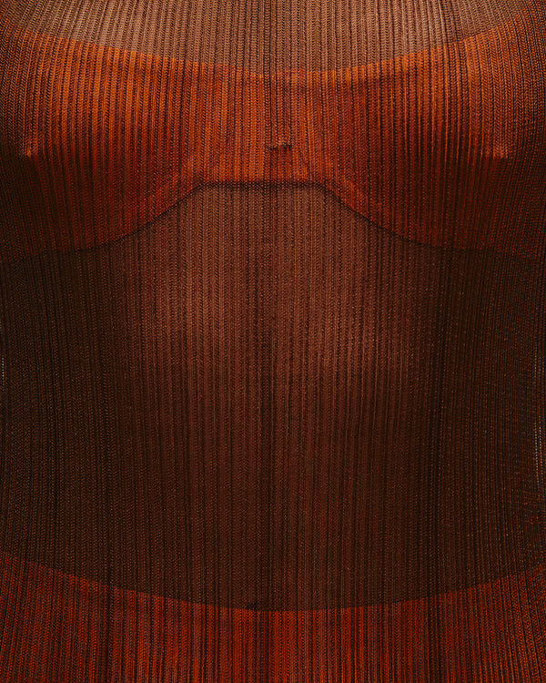 KNIT LIA DRESS BROWN