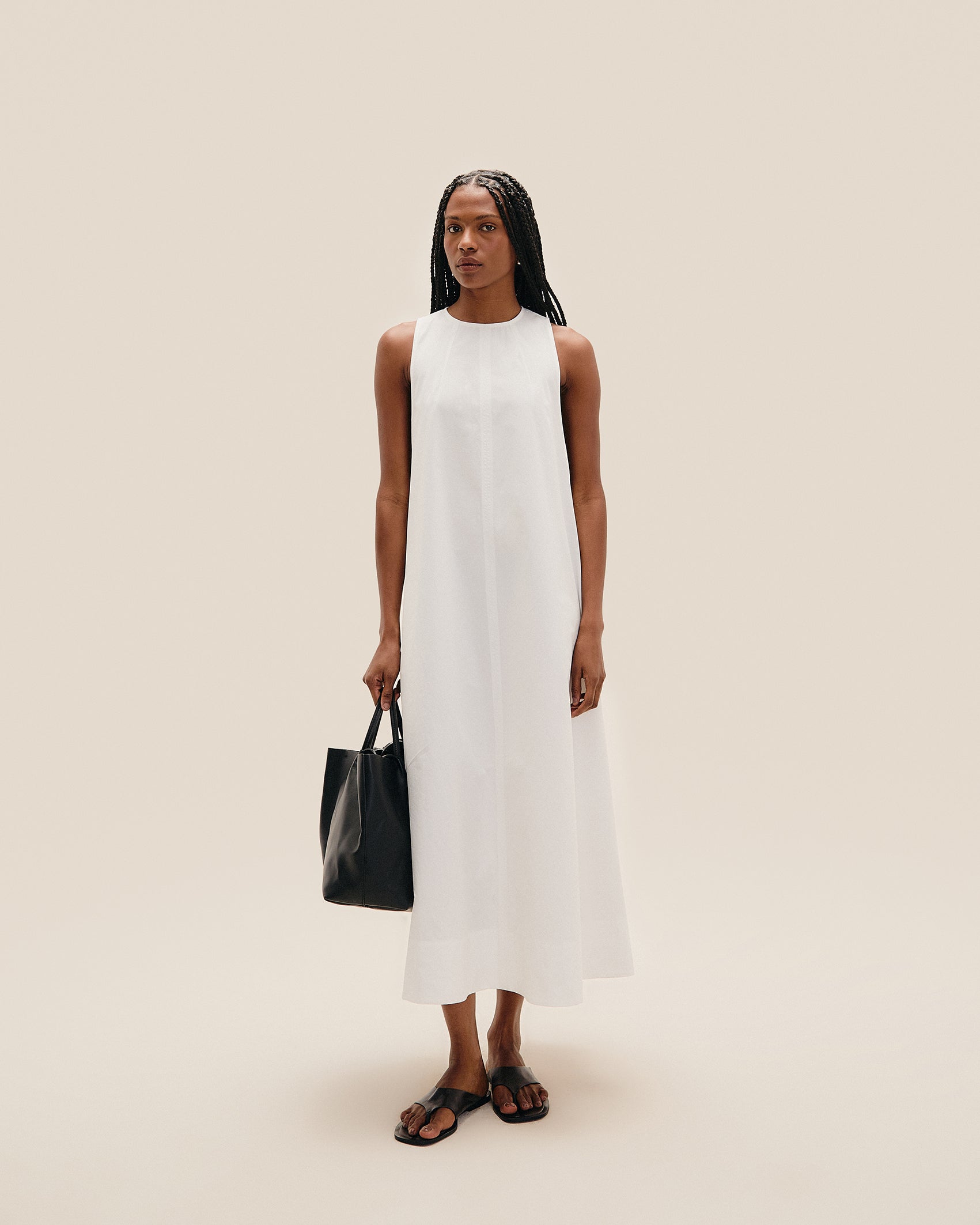 ROBE À DÉCOUPES OFF-WHITE