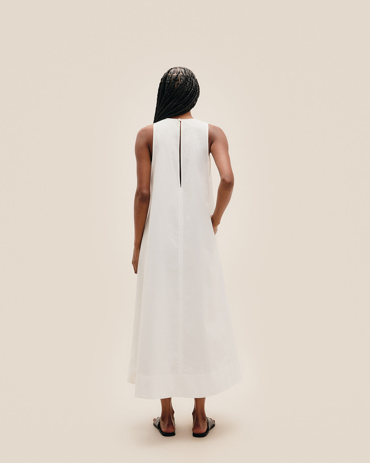 ROBE À DÉCOUPES OFF-WHITE