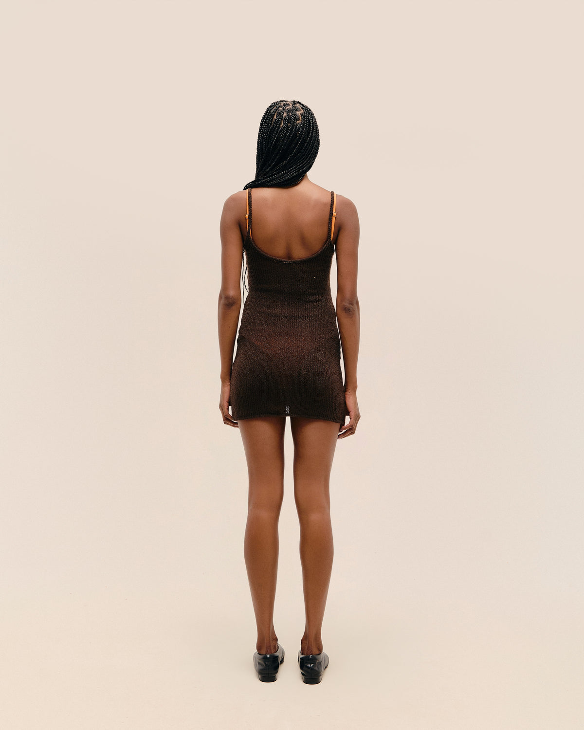 MINI ISLA KNIT DRESS BRAUNA BROWN