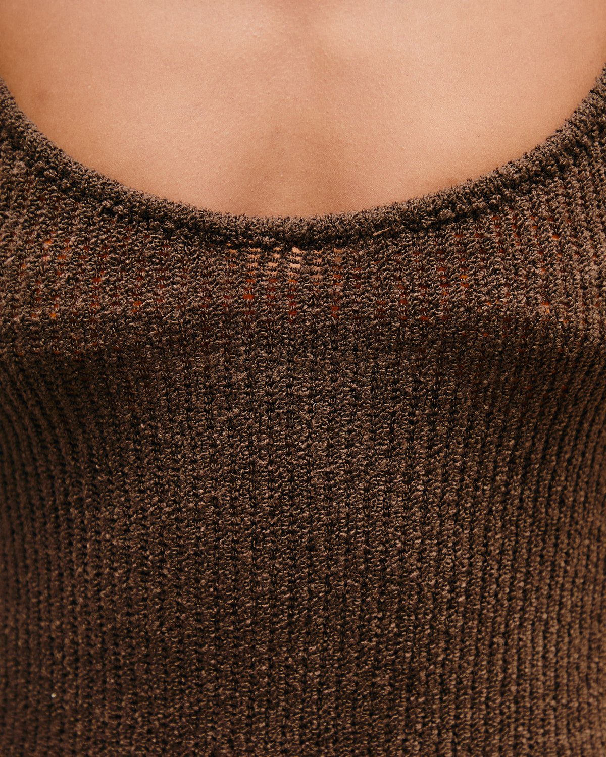 MINI ISLA KNIT DRESS BRAUNA BROWN