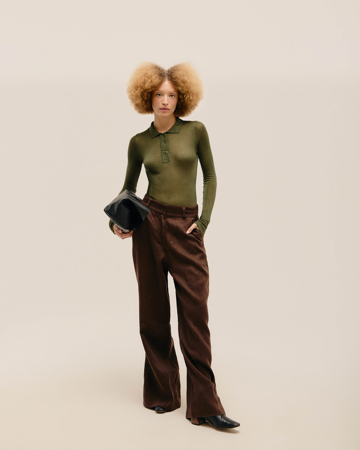 VESTIDO AMELIA TRICOT OLIVE GREEN