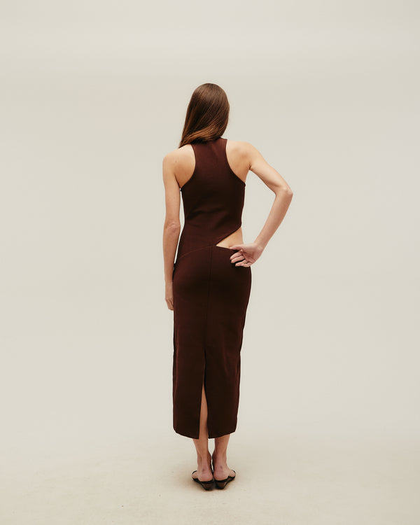 VESTIDO IVY TRICOT BRAUNA BROWN
