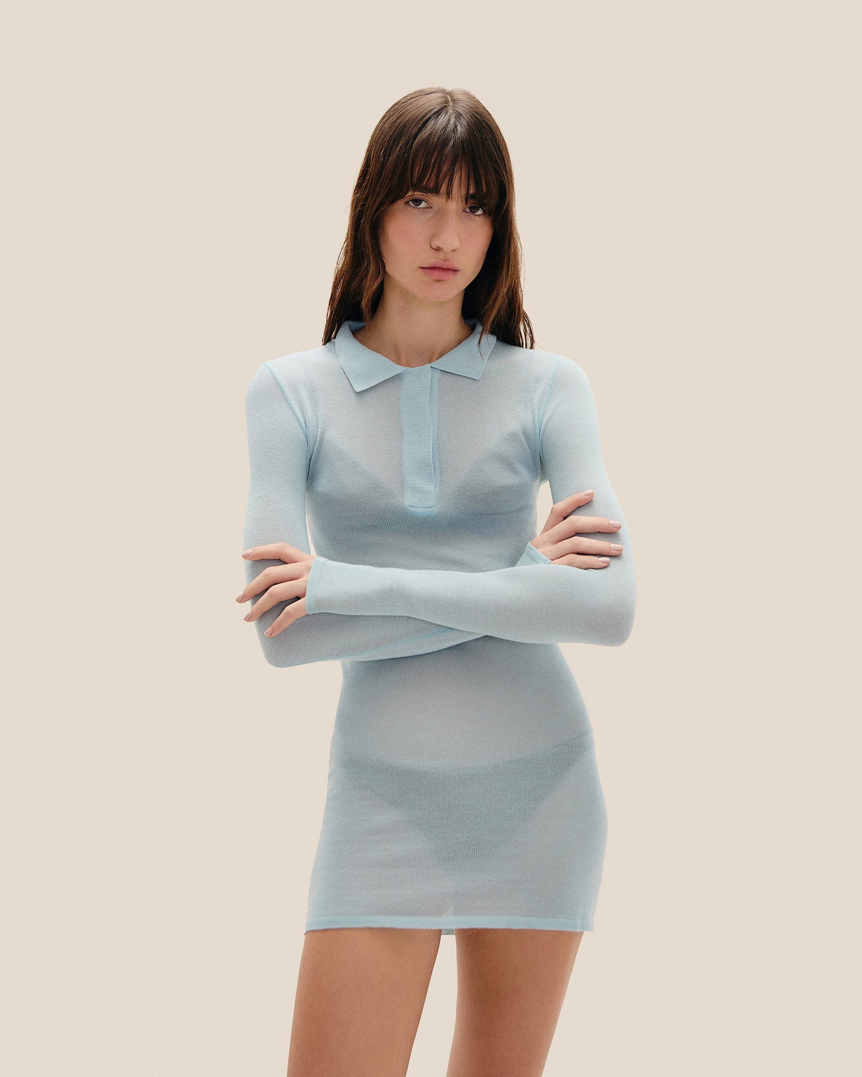 AMELIA KNIT DRESS BARDI BLUE