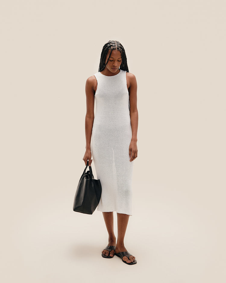 LIZA KNIT DRESS OFF-WHITE