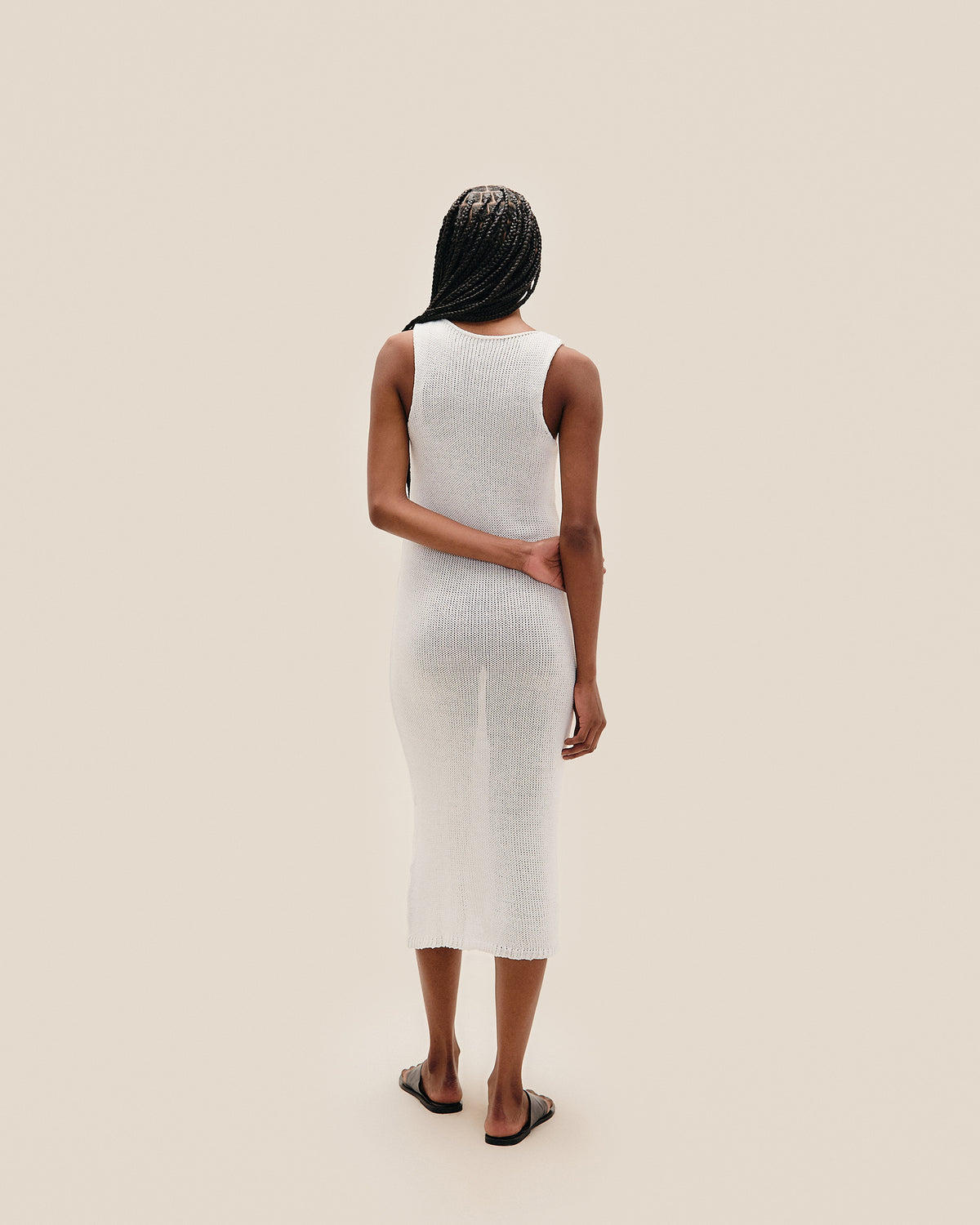 LIZA KNIT DRESS OFF-WHITE
