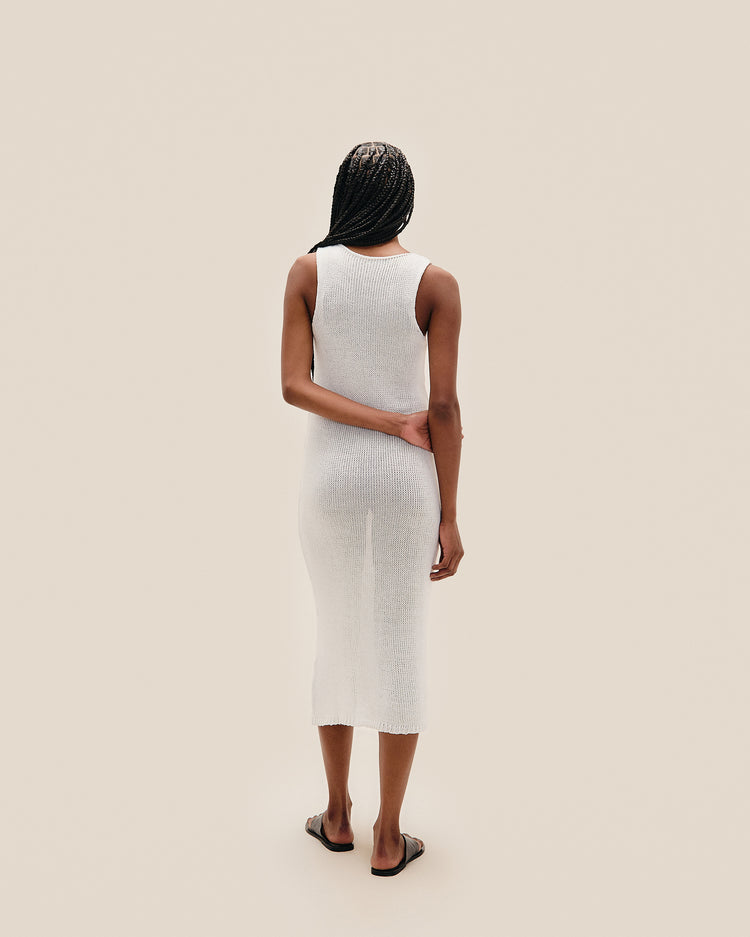 LIZA KNIT DRESS OFF-WHITE