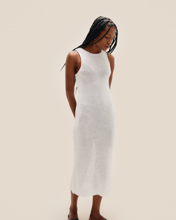 LIZA KNIT DRESS OFF-WHITE