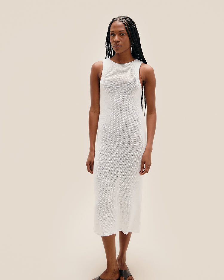 LIZA KNIT DRESS OFF-WHITE