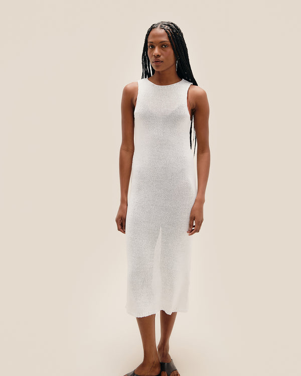 LIZA KNIT DRESS OFF-WHITE