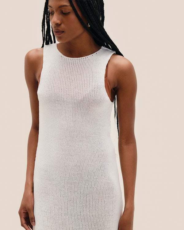LIZA KNIT DRESS OFF-WHITE