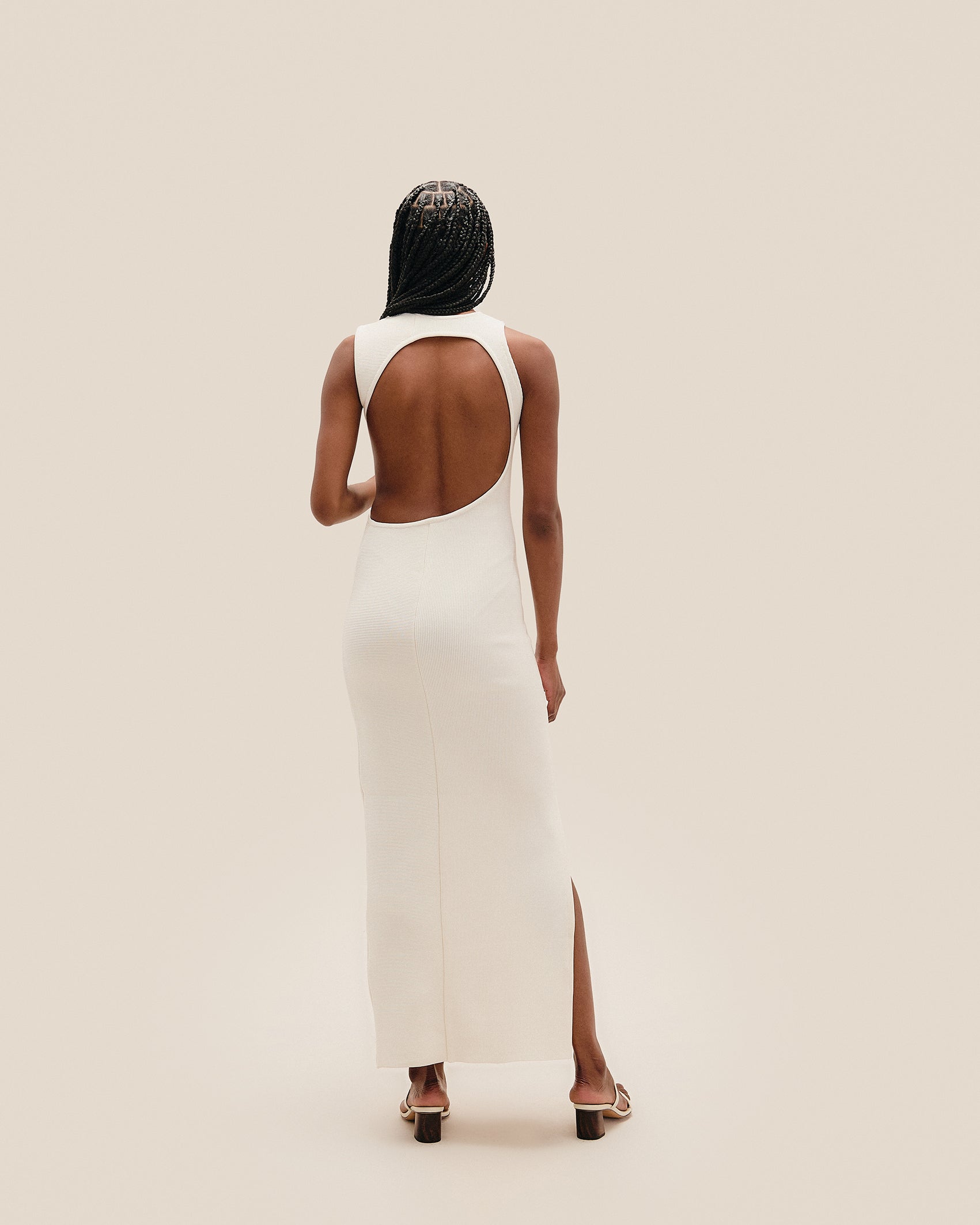 NIRVANA KNIT DRESS OFF-WHITE