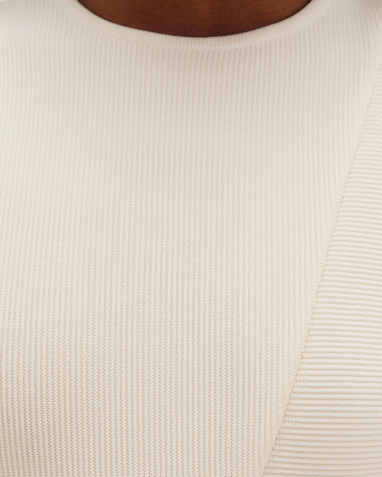 NIRVANA KNIT DRESS OFF-WHITE