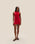 MINI ABITO A MAGLIA CON SCOLLO A V, ROSSO