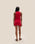 MINI ABITO A MAGLIA CON SCOLLO A V, ROSSO
