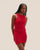 MINI ABITO A MAGLIA CON SCOLLO A V, ROSSO