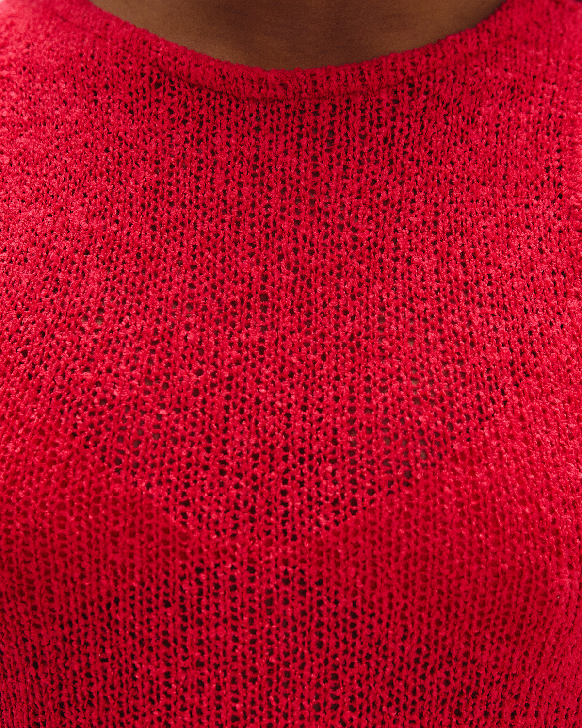 MINI ABITO A MAGLIA CON SCOLLO A V, ROSSO