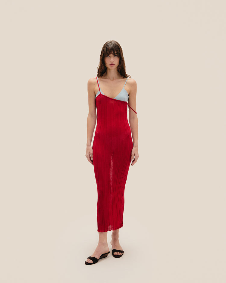 ABITO IN MAGLIA MIDI IVANA ROSSO