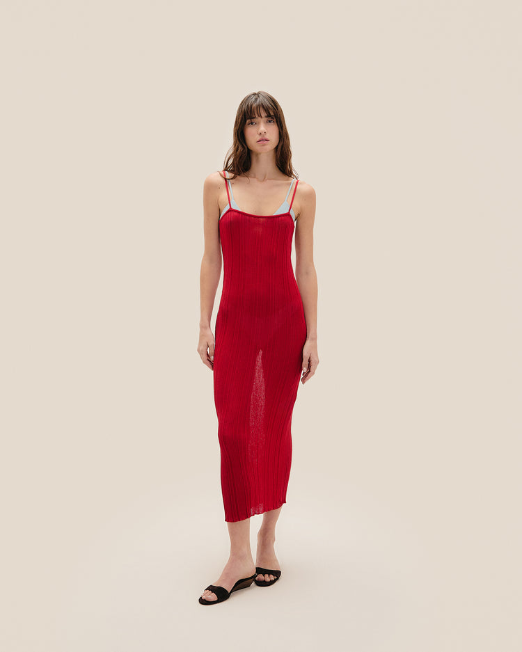 ABITO IN MAGLIA MIDI IVANA ROSSO