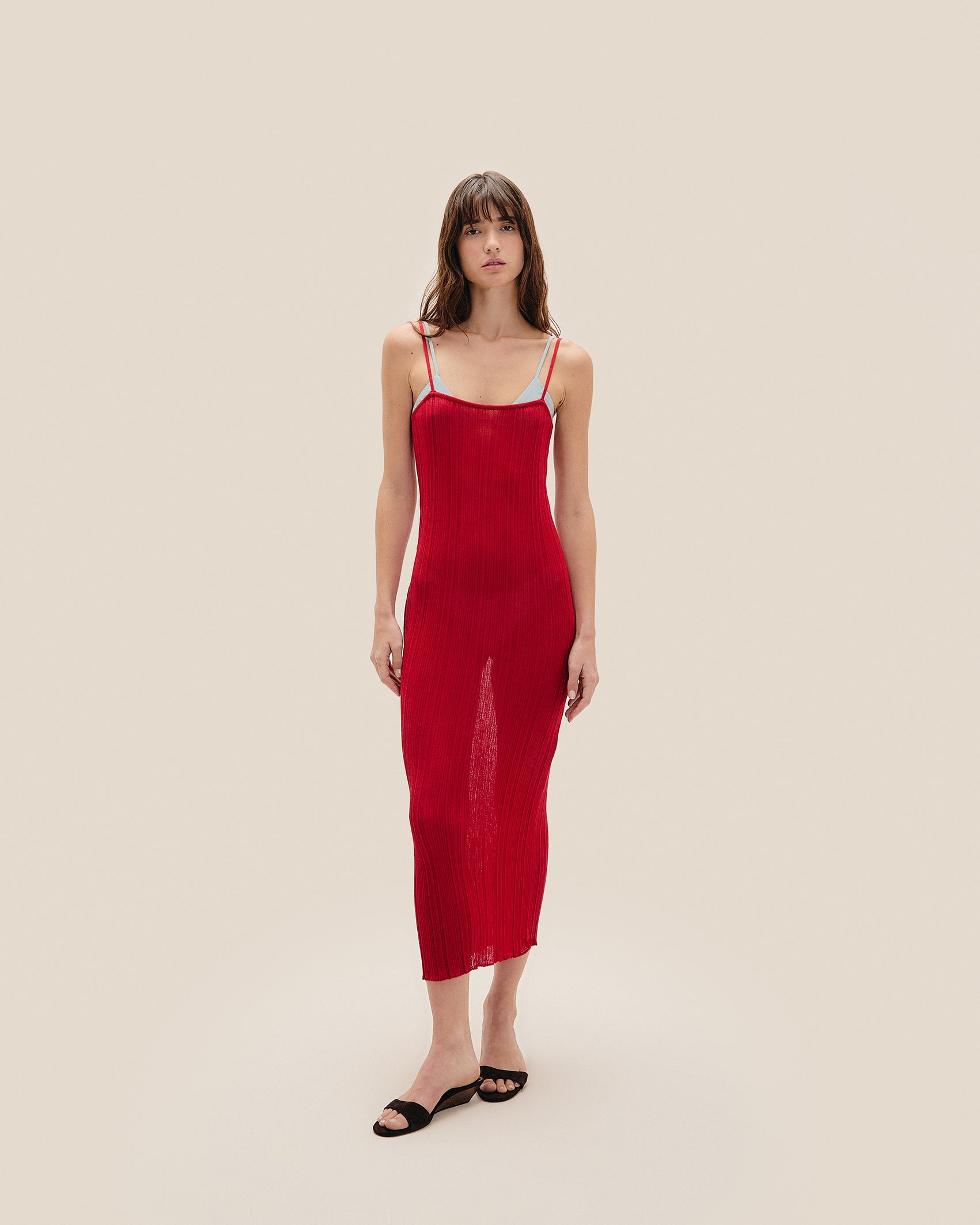 ABITO IN MAGLIA MIDI IVANA ROSSO
