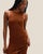 VESTIDO DE PUNTO LIZA MARRÓN MEDIO