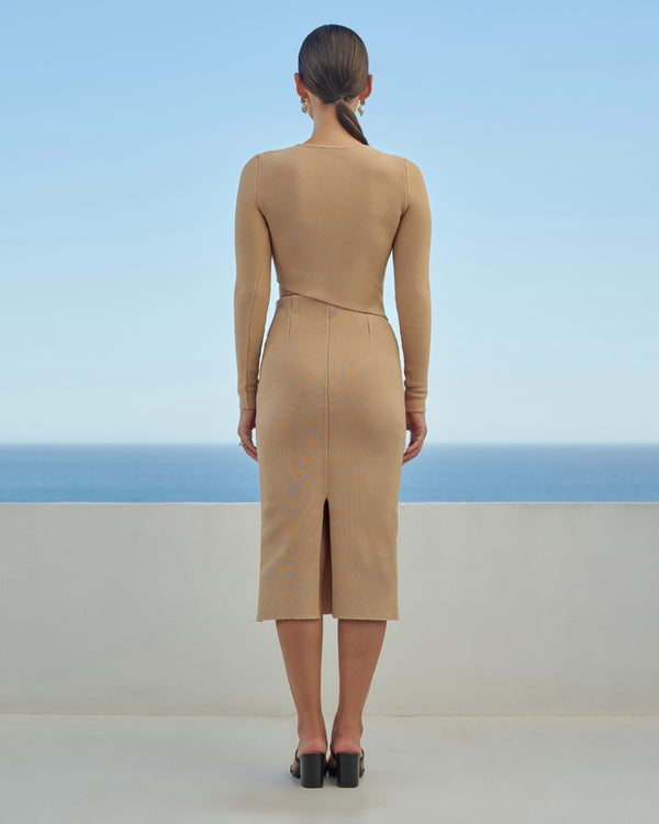 KNIT RAQUEL SKIRT CUBAN SAND