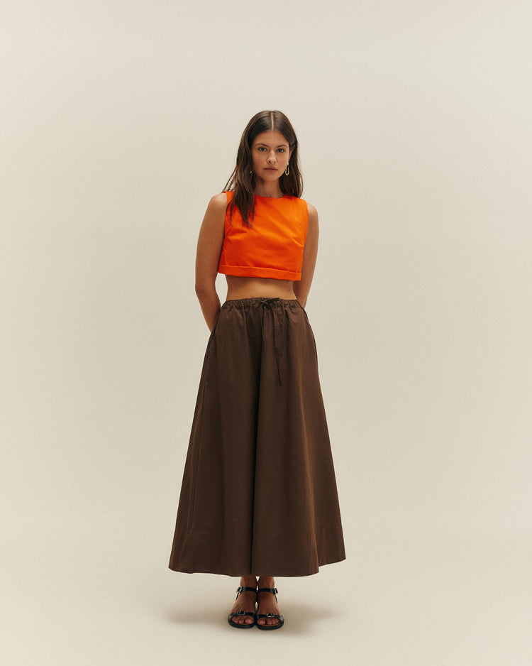 FALDA VANESSA BRAUNA MARRÓN