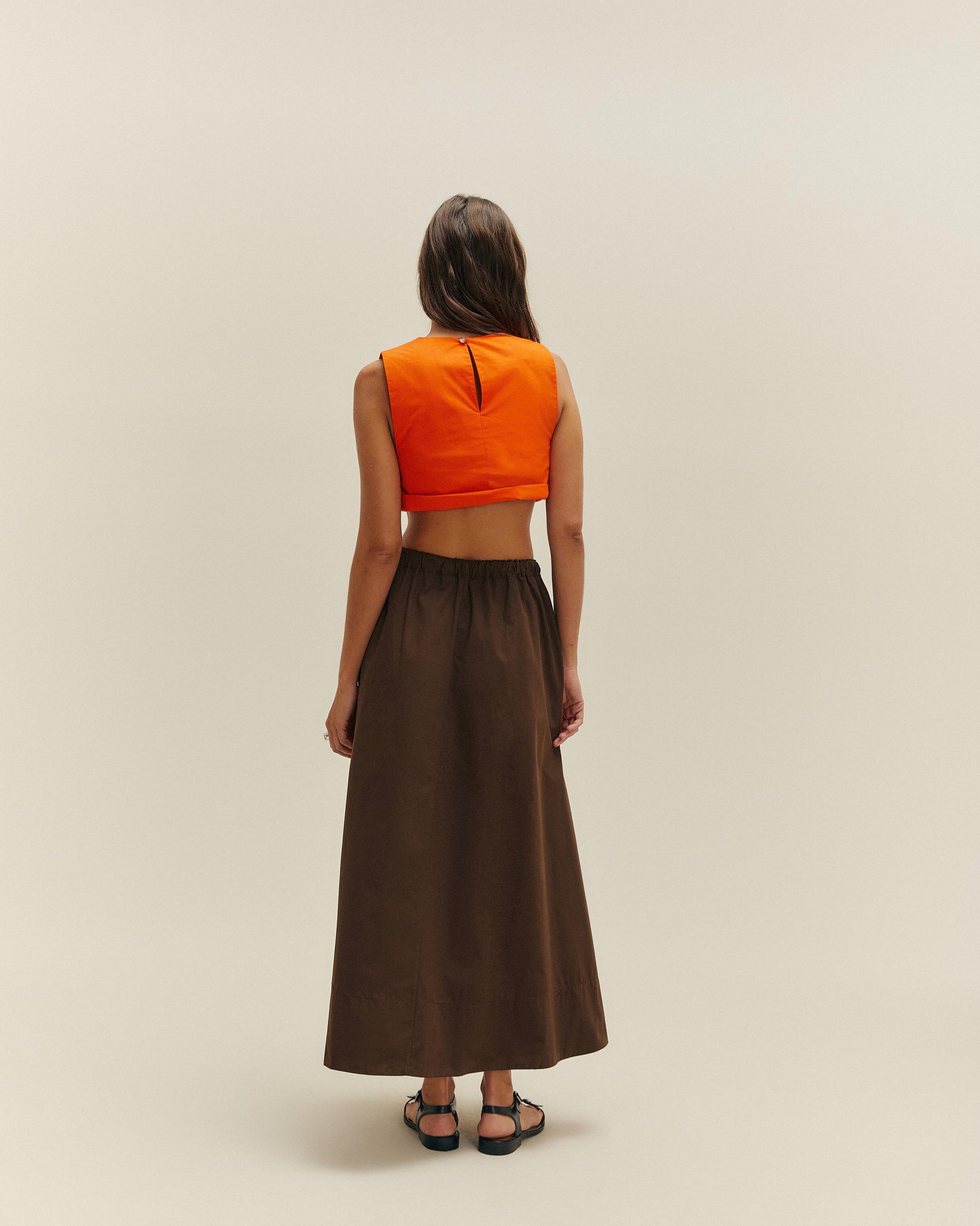 FALDA VANESSA BRAUNA MARRÓN
