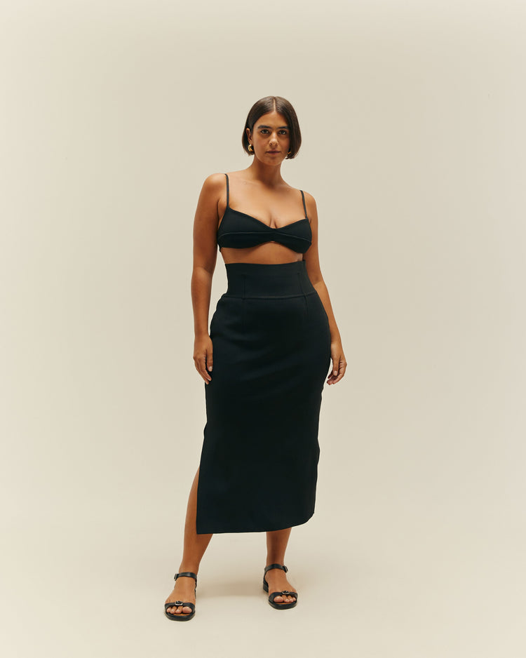 KNIT MARIAH SKIRT BLACK