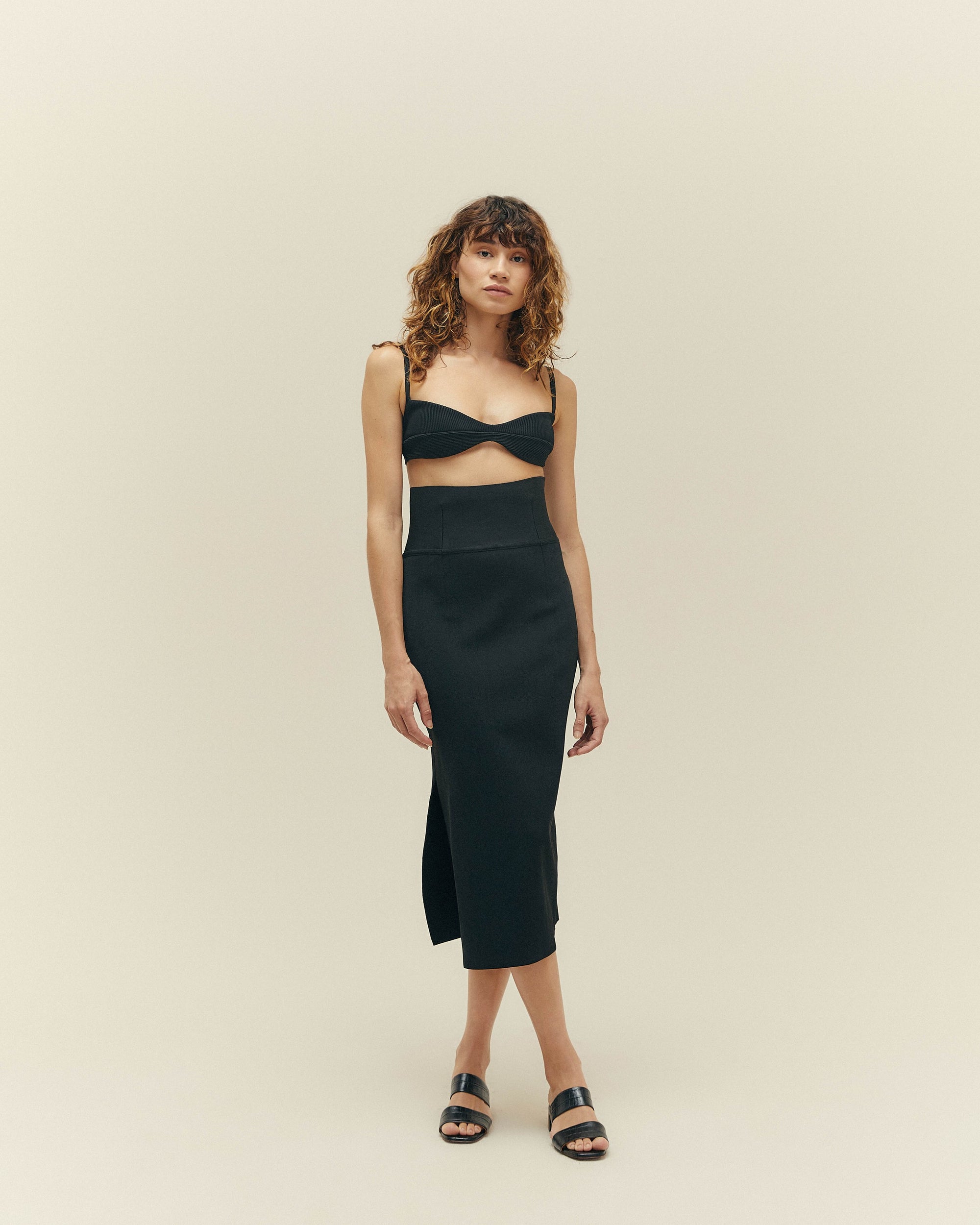KNIT MARIAH SKIRT BLACK