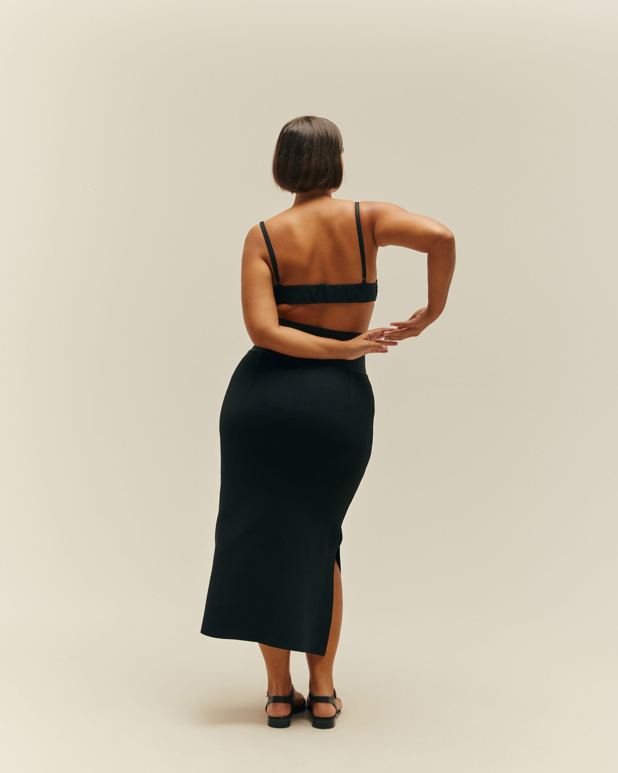KNIT MARIAH SKIRT BLACK