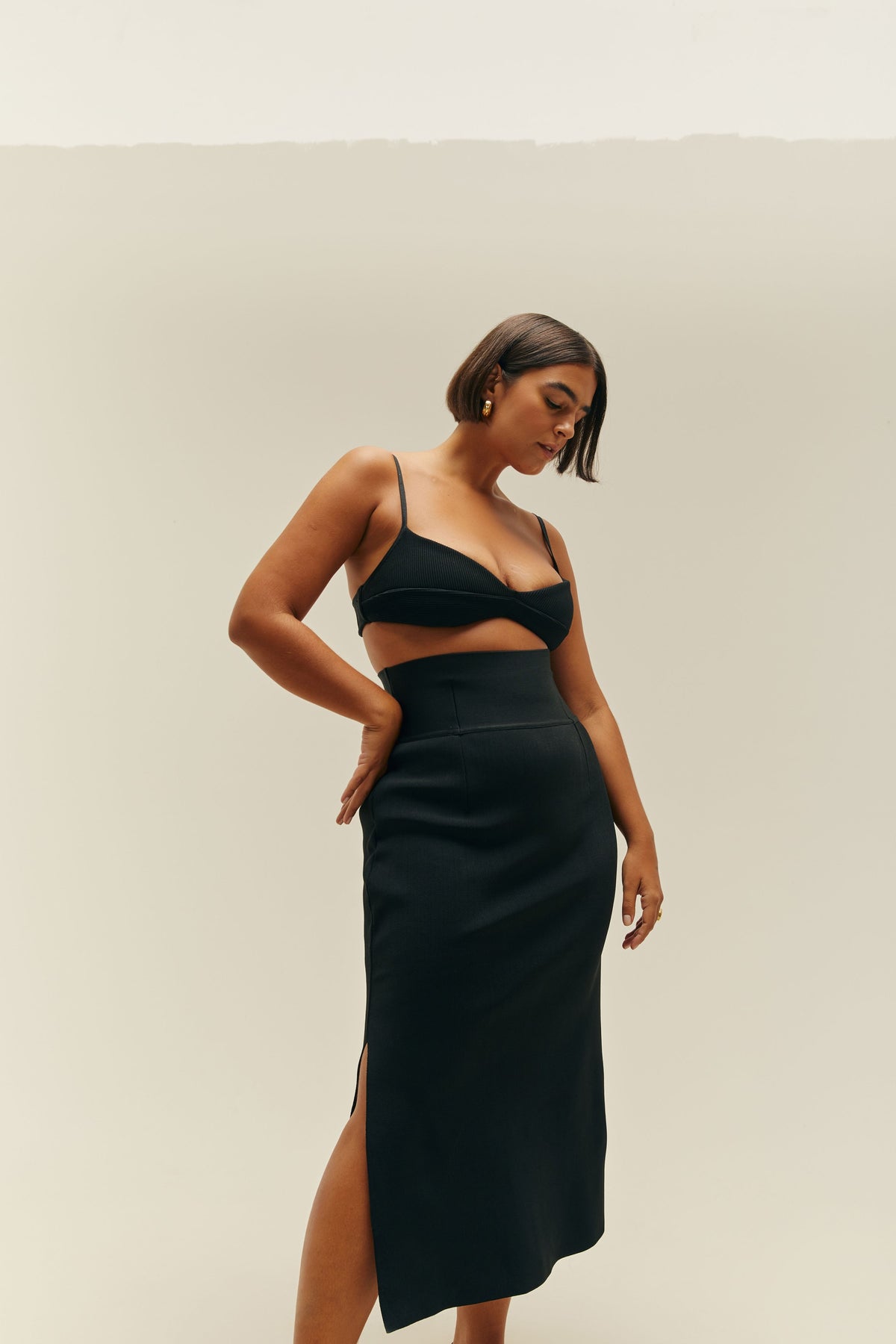 KNIT MARIAH SKIRT BLACK