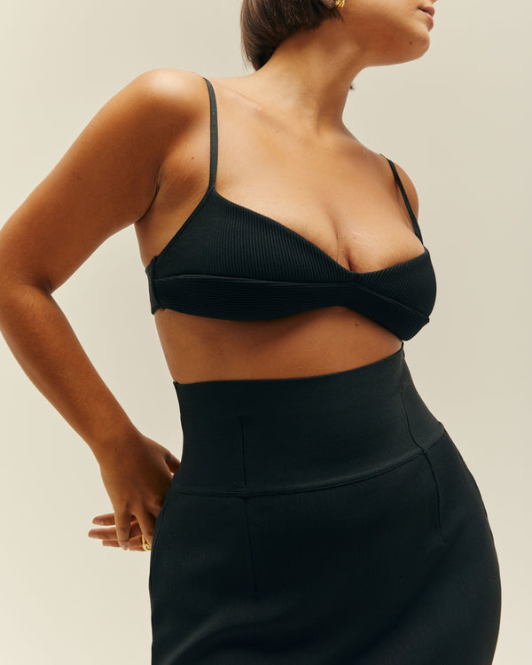 KNIT MARIAH SKIRT BLACK