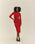 GONNA IN MAGLIA RAQUEL ROSSA