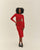 GONNA IN MAGLIA RAQUEL ROSSA