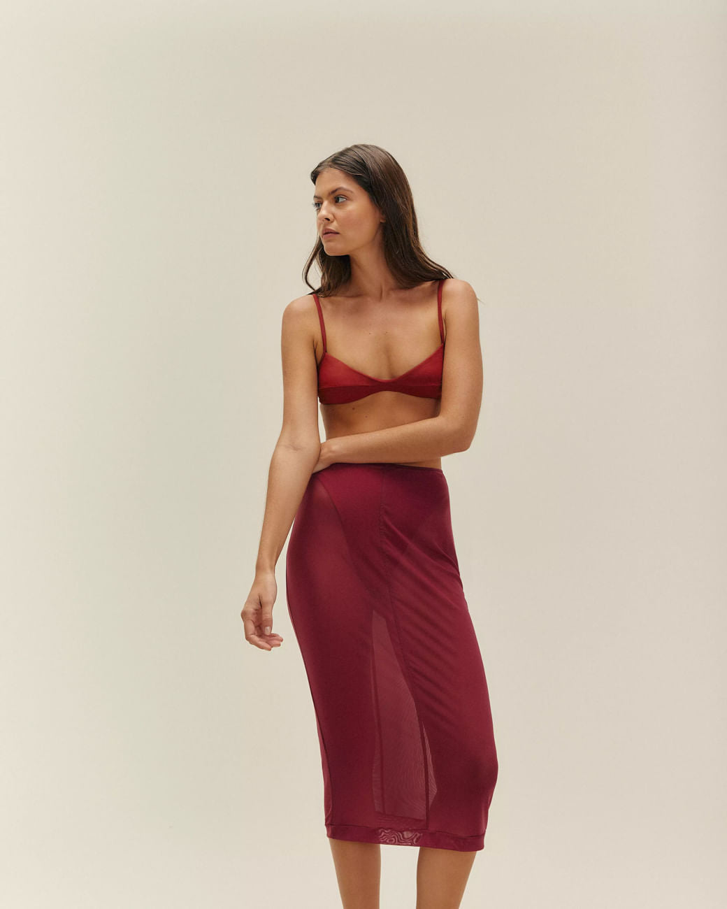 JULIANA SKIRT BORDEAUX