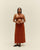 CREPE LUD SKIRT MID BROWN