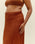 CREPE LUD SKIRT MID BROWN