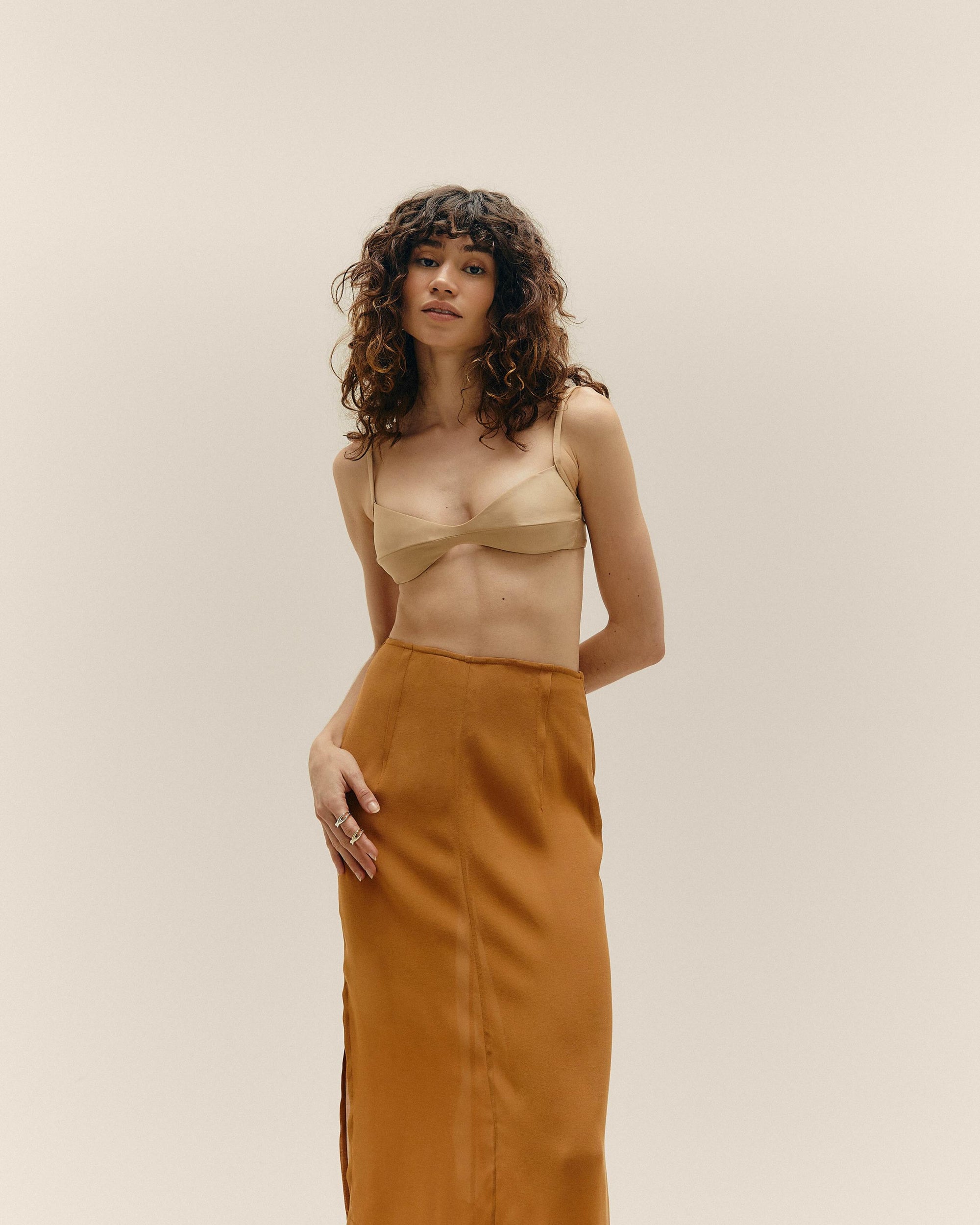 SKIRT NATALIA CARAMEL