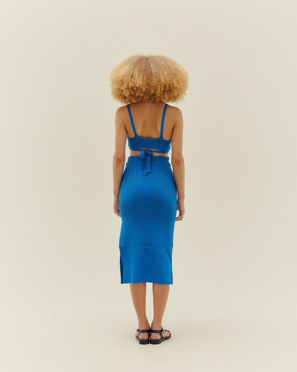 KNIT TINA SKIRT RIO BLUE