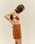 JUPE MINI LUD COULEUR MARRON MOYEN