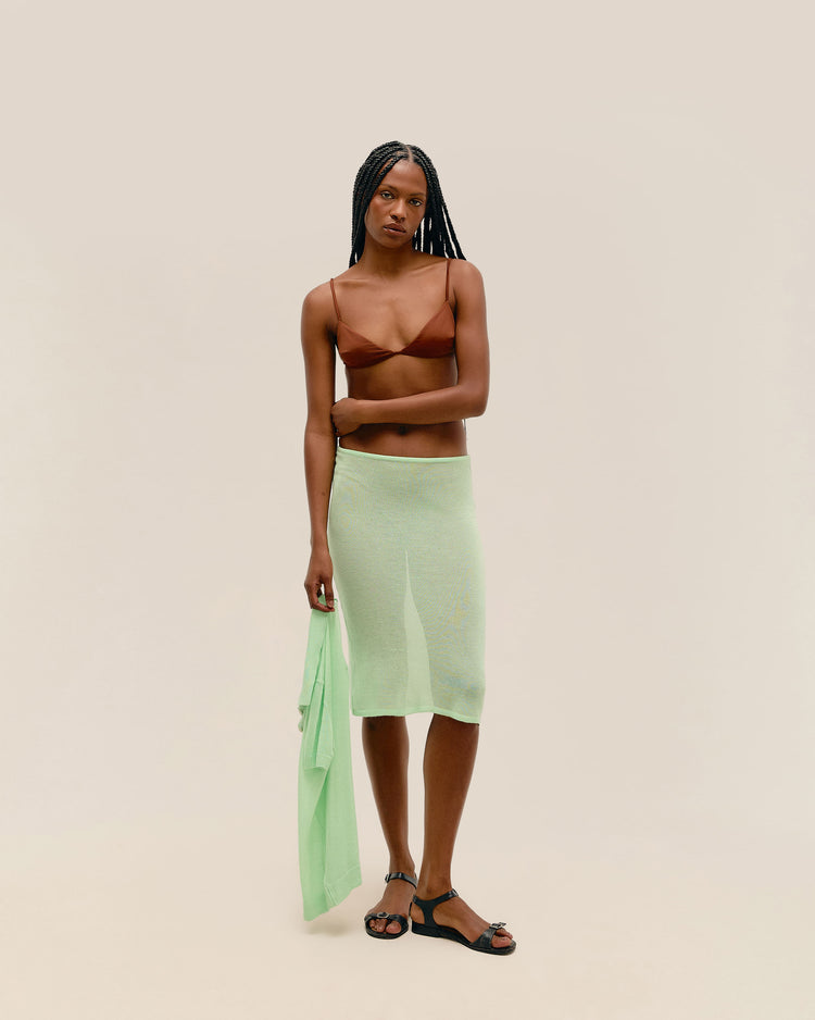 SOFIA KNIT SKIRT CANOAS GREEN