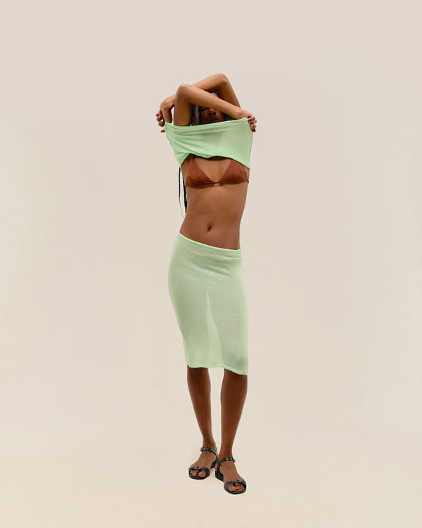 SOFIA KNIT SKIRT CANOAS GREEN