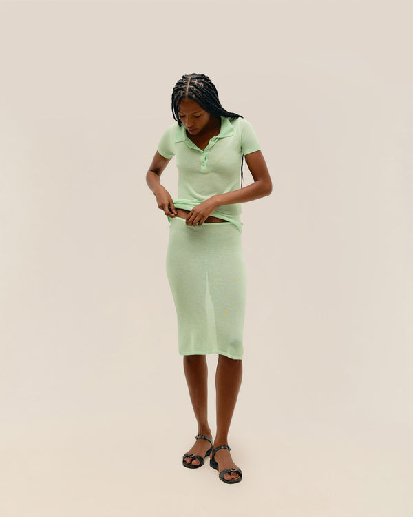 SOFIA KNIT SKIRT CANOAS GREEN