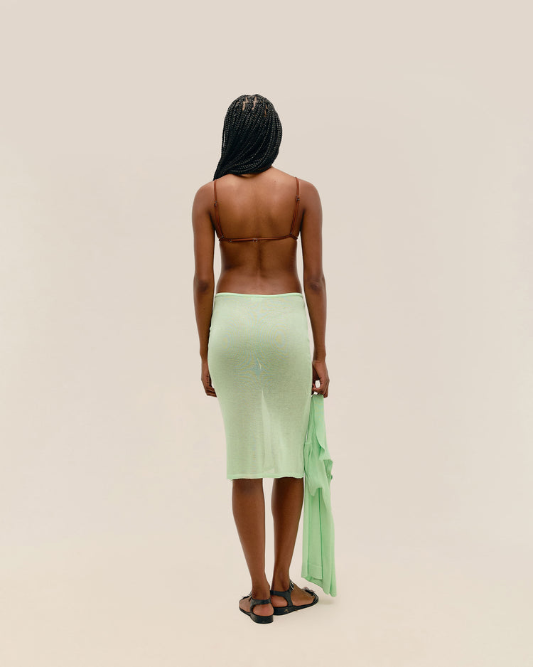 SOFIA KNIT SKIRT CANOAS GREEN