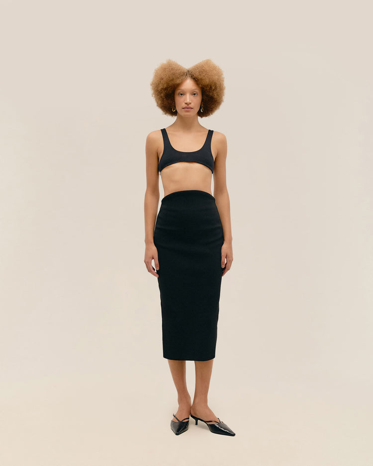 NIE KNIT SKIRT BLACK