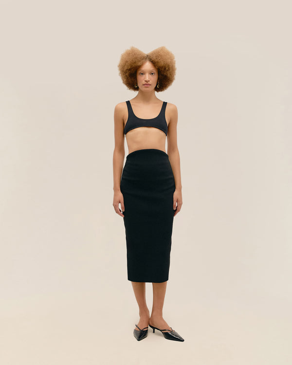 NIE KNIT SKIRT BLACK