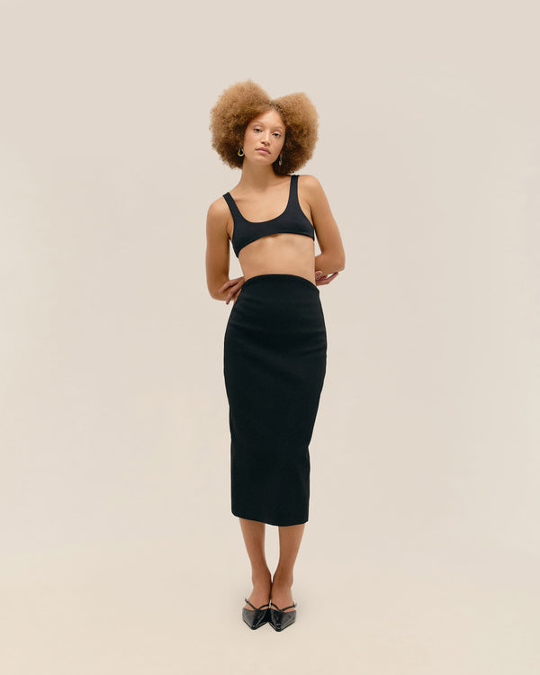 NIE KNIT SKIRT BLACK