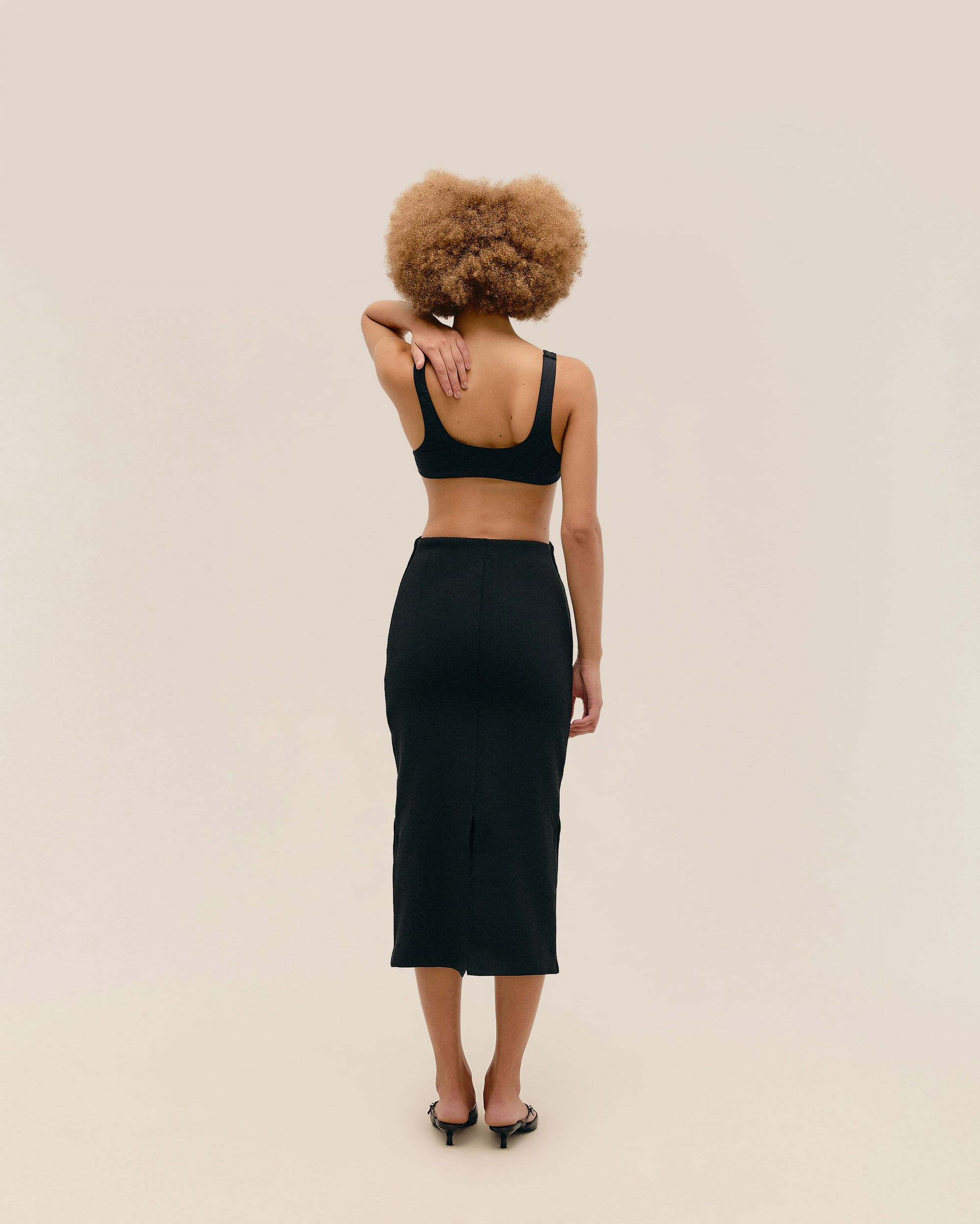 NIE KNIT SKIRT BLACK