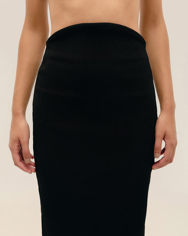 NIE KNIT SKIRT BLACK